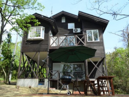 温泉、屋根付きBBQテラス、キッチン 1号棟こもれび